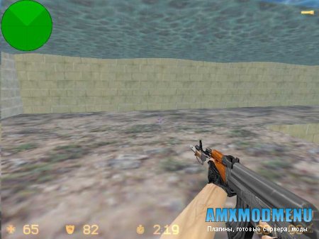 АК 47 с затвором справа и штык - ножом