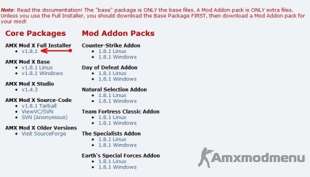 Установка AMX Mod X на сервер, по средствам FTP связи